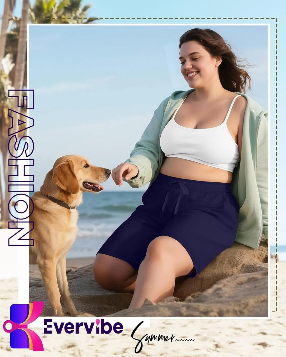 3 Pack Plus Size Bermuda Shorts for Women Comfy Loose Casual Drawstring Sweat Pants with Pockets XL-5XL
