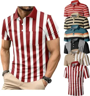 6 Pack Mens Polo Shirt Short Sleeve Sports Golf Tennis T-Shirt Moisture-Wicking Summer Shirts for Work Casual Athletic