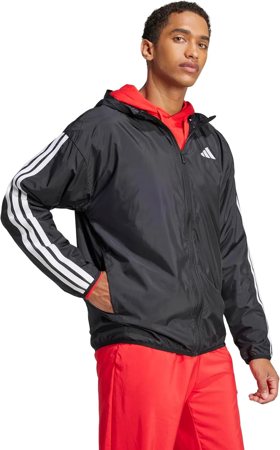 adidas Men's Essentials 3-Stripes Windbreaker