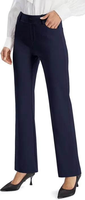 AFITNE Women's Yoga Dress Pants 2025 Spring Stretchy Work Slacks Straight Leg Business Office Casual Pants