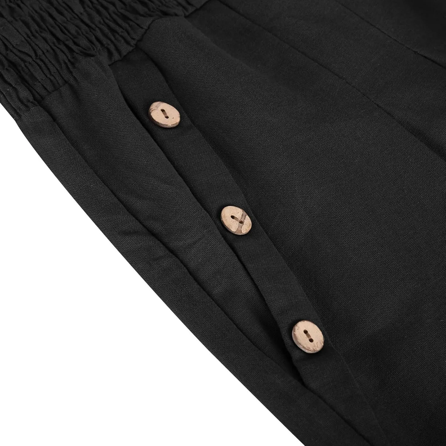 Akklian Cotton Linen Palazzo Pants Women Summer High Waisted Wide Leg Long Lounge Pant Flowy Casual Beach Trouser with Pocket