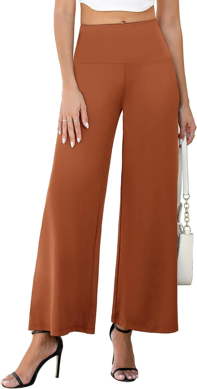 Arolina Women's Stretchy Wide Leg Palazzo Lounge Pants with Pockets Casual Comfy High Waist Palazzo Pants for Women Dressy