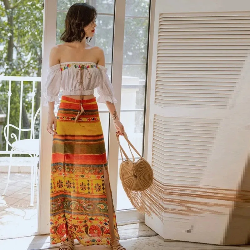 Avery Long skirt with Blouse