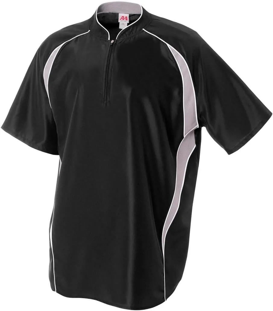 Baseball/Softball 1/4 Zip 2-Color Warm-Up Jacket Windbreaker (6 Colors, 10 Youth/Adult Sizes)