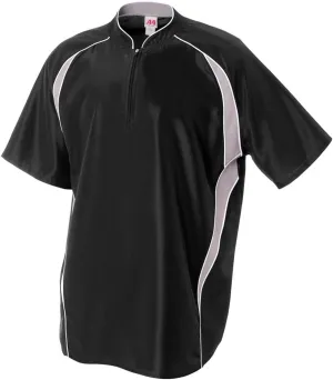 Baseball/Softball 1/4 Zip 2-Color Warm-Up Jacket Windbreaker (6 Colors, 10 Youth/Adult Sizes)