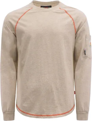 BOCOMAL FR Shirts Heather Series 6oz Flame Resistant T Shirt NFPA2112 CAT2 Fire Retardant Crew Work Shirt