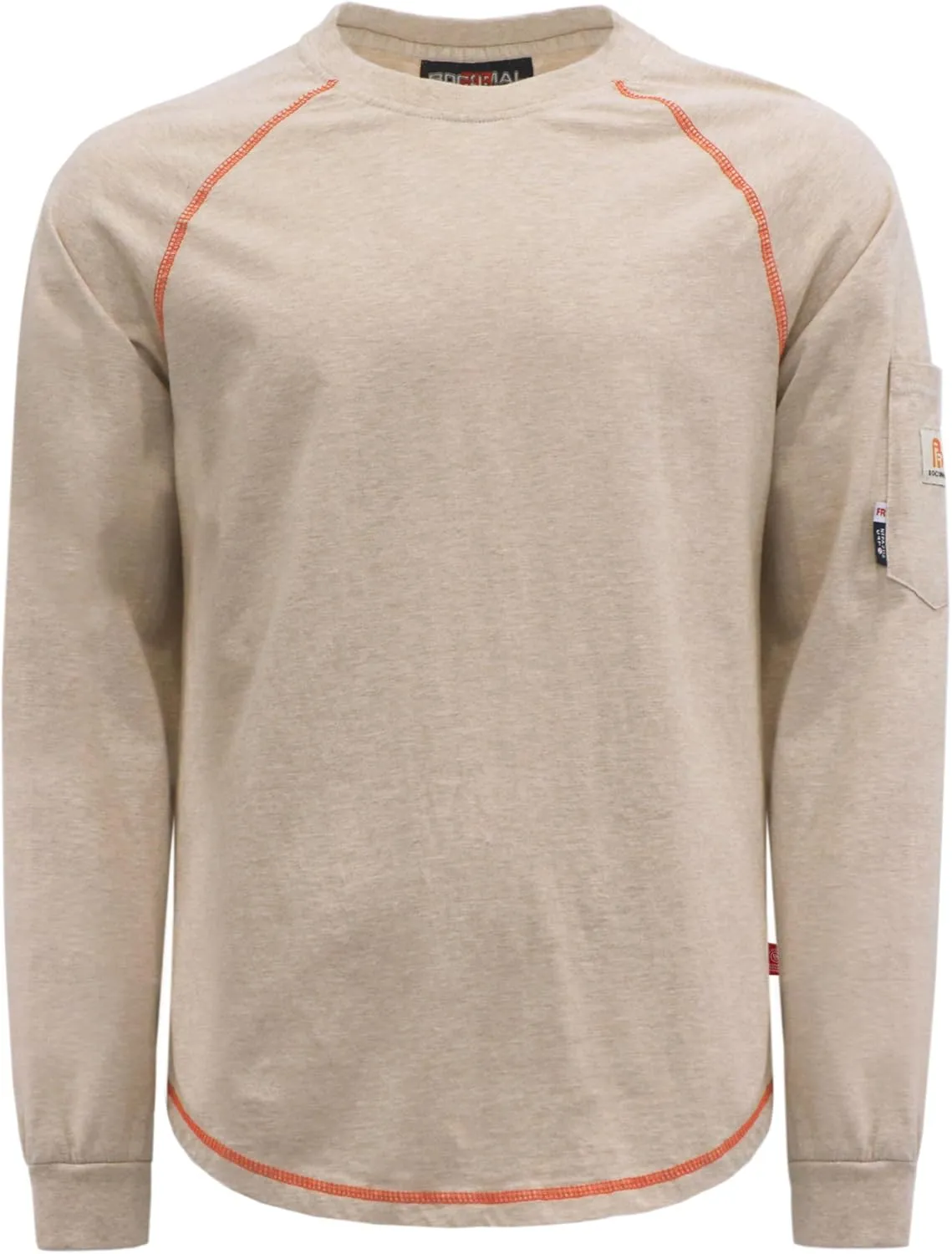 BOCOMAL FR Shirts Heather Series 6oz Flame Resistant T Shirt NFPA2112 CAT2 Fire Retardant Crew Work Shirt