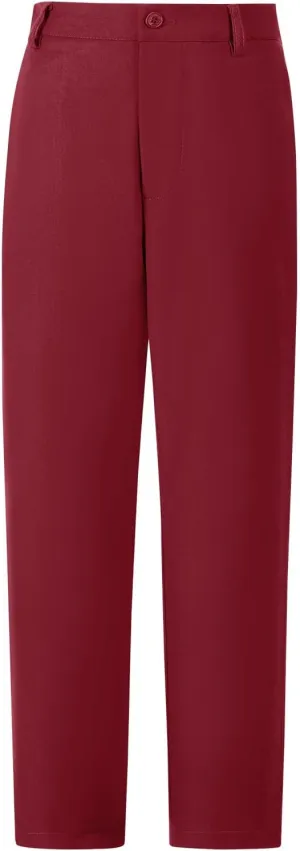Boys Dress Pants for Kids Flat Front School Uniform Slacks Pants with Adjustable Waist