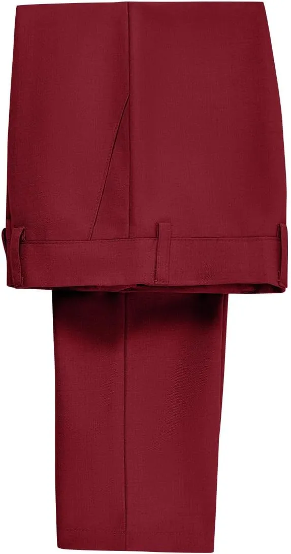 Boys Dress Pants for Kids Flat Front School Uniform Slacks Pants with Adjustable Waist