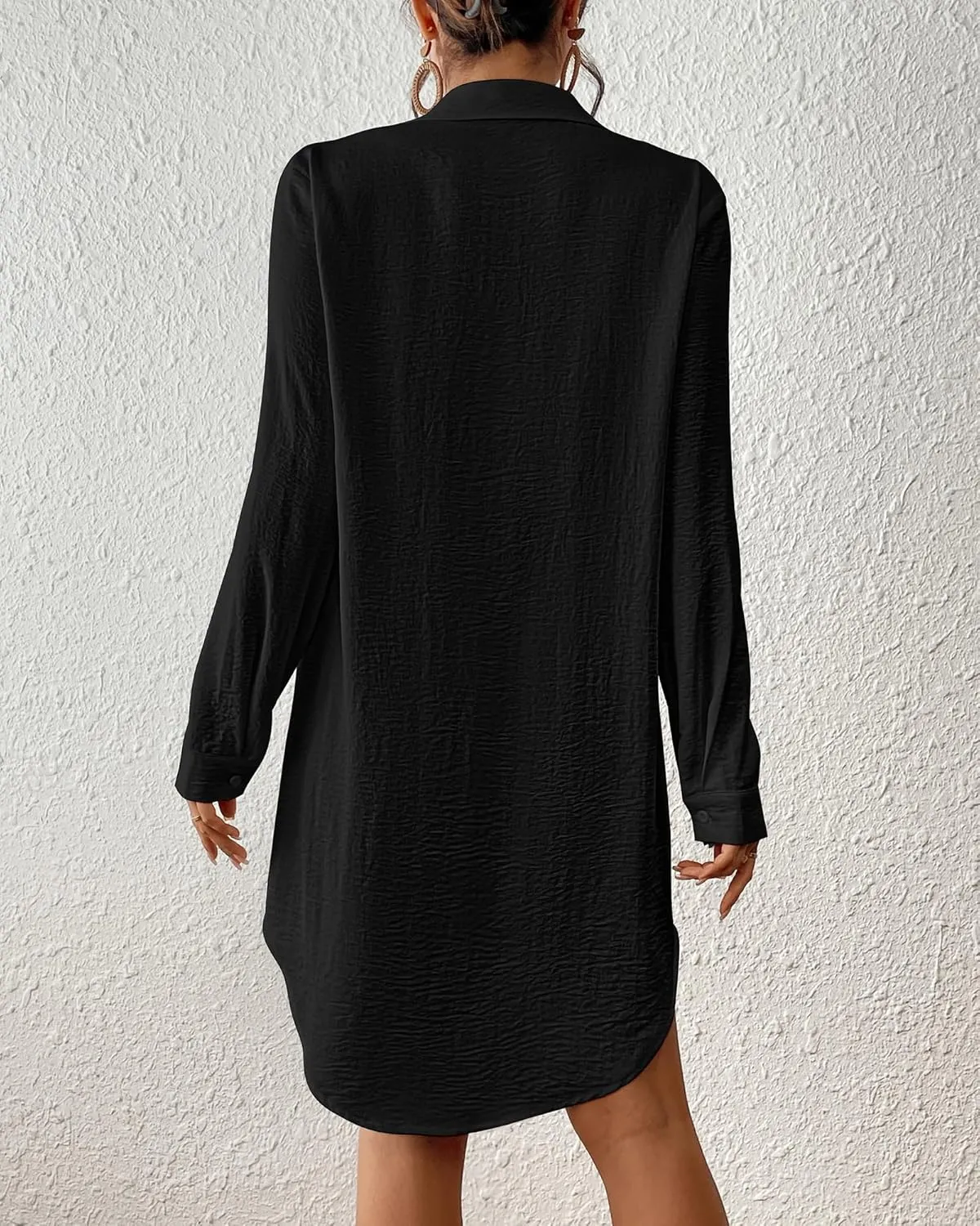 Bsubseach Swimsuit Coverup for Women Button Down Beach Cover Ups Long Sleeve Shirt Dress Modern Blouse Top