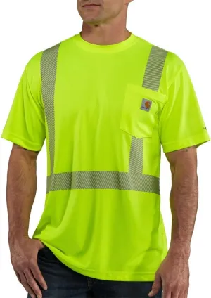 Carhartt mens High Visibility Force Short Sleeve Class 2 T-shirt (Big & Tall) Shirt, Brite Lime, 3X-Large Tall US
