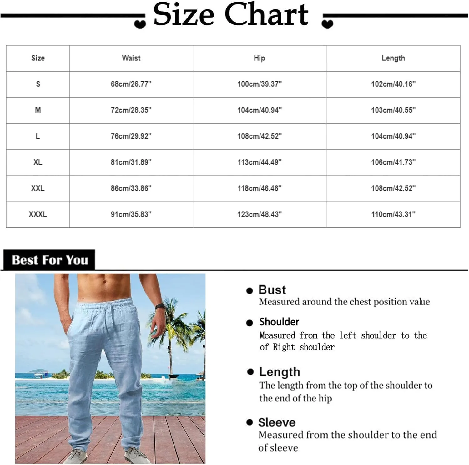 Casual Pants for Men Loose fit Lightweight Drawstring Elastic Waist Pants with Pocket Summer Fashion Vacation Trousers