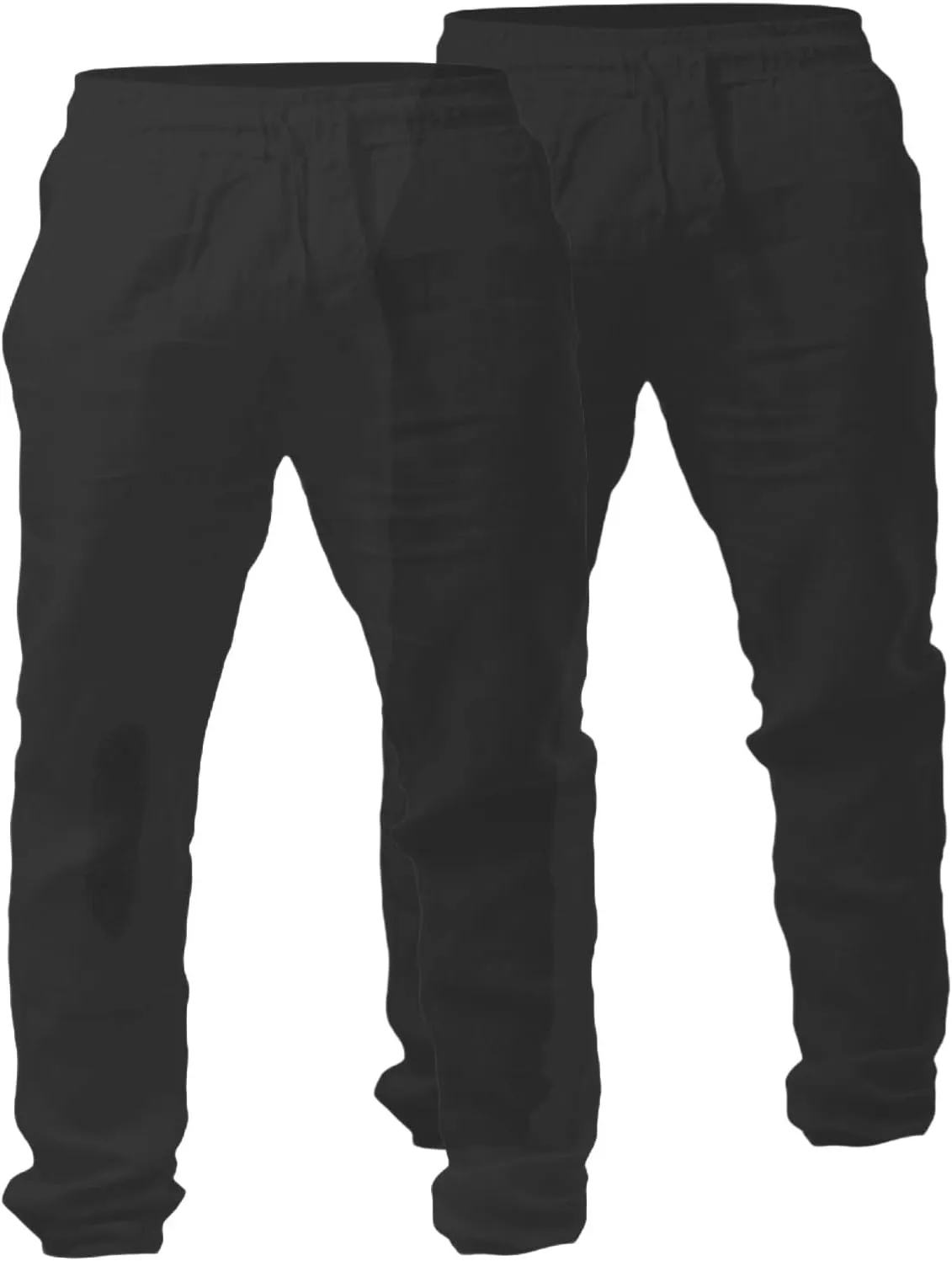 Casual Pants for Men Loose fit Lightweight Drawstring Elastic Waist Pants with Pocket Summer Fashion Vacation Trousers