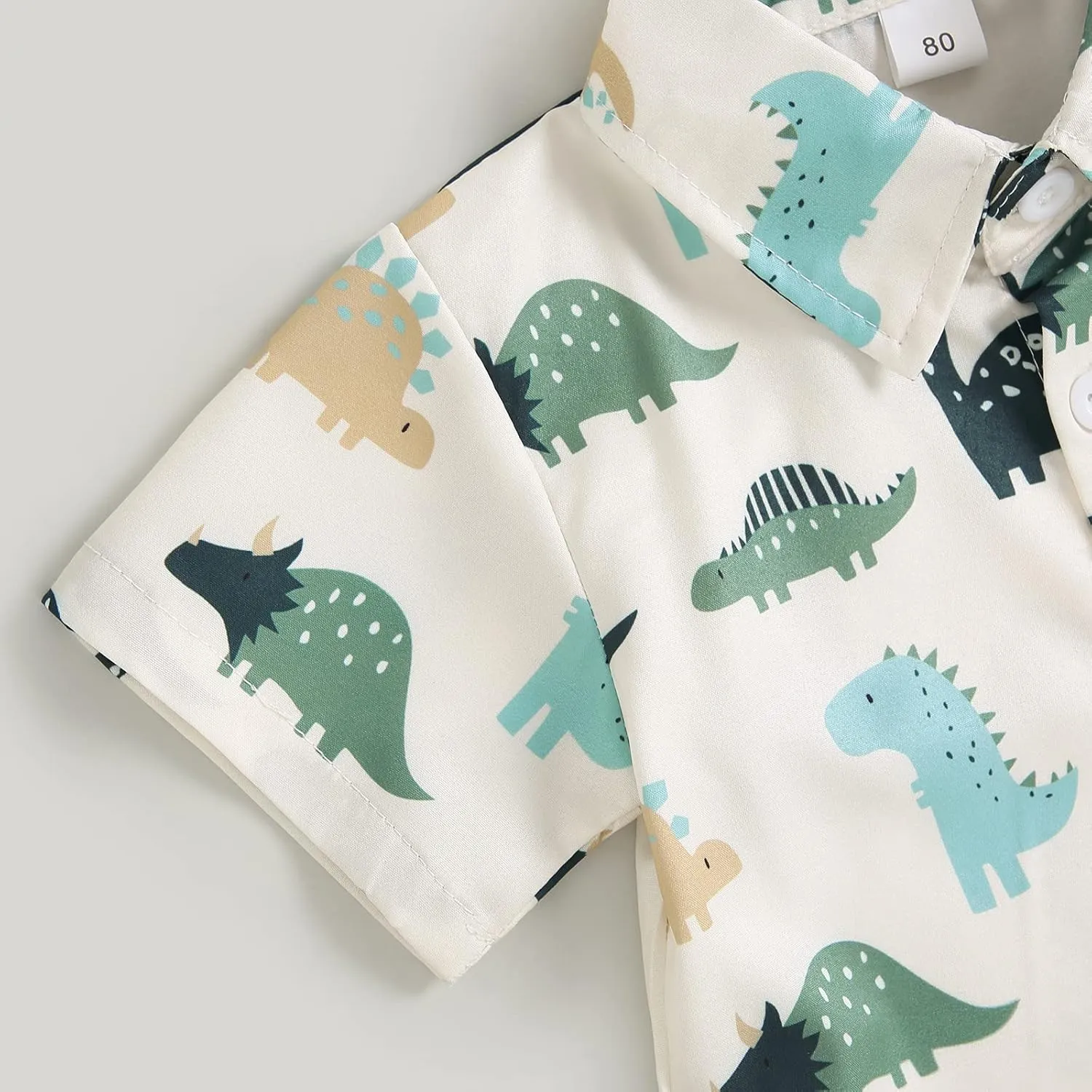 CIYCUIT Toddler Baby Boys Summer Print Shirt Outfits Clothes Short Sleeve Button Down Tops   Shorts Set