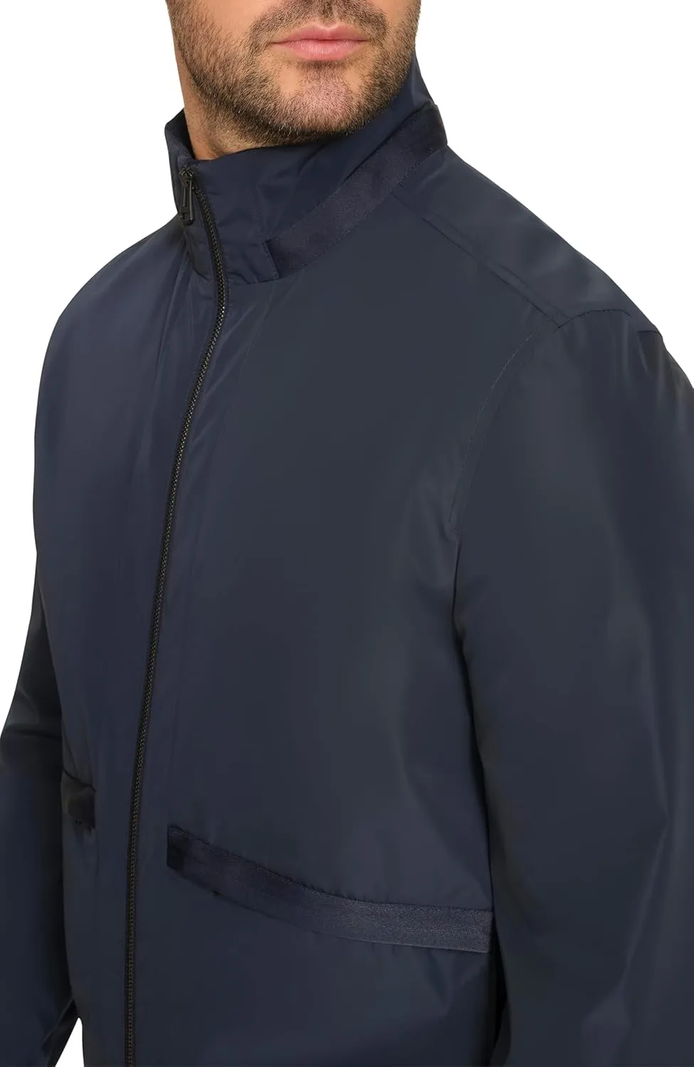 Cole Haan Men's Short Sleeve Self Packable Windbreaker