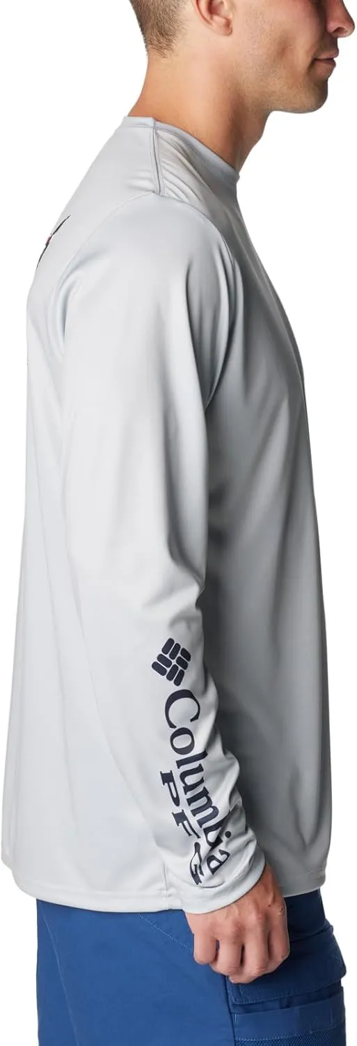 Columbia Men's Terminal Tackle PFG Fins and Stripes Long Sleeve