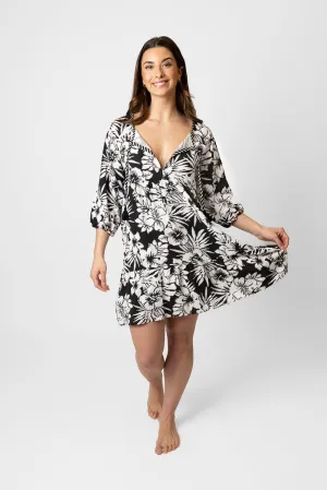 Copacabana Floral V-Neck Tunic Dress