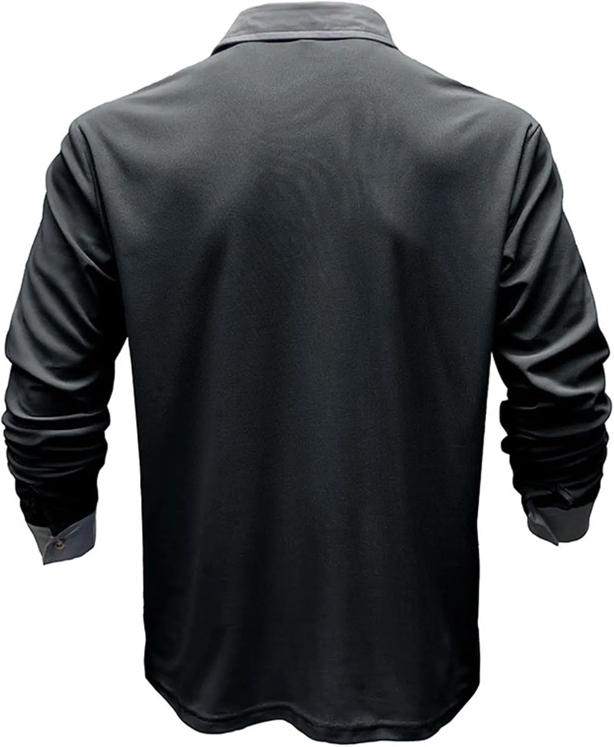 CRNTCEM Mens Long Sleeves Button Up Polo Shirts Chinos Cotton Slim Fit Tennis Shirts Lapel Collar Business Work Golf Teeshirt