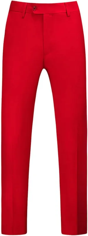 CRNTCEM Mens Stretch Flat Front Dress Pants Straight Leg Wedding Party Formal Pants Wrinkle Free Casual Clubwear Suit Pants