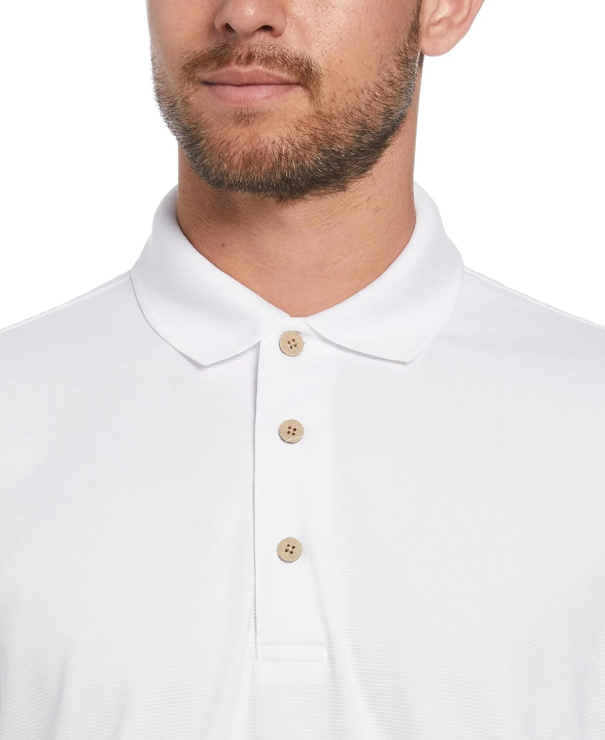 Cubavera mens Essential Textured Performance Polo Shirt, Moisture-wicking Technology