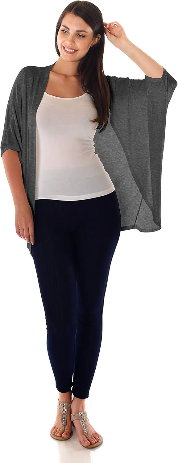 DFF Shop Women's Batwing Half Sleeve Open Cardigan (Size: S- 5X)