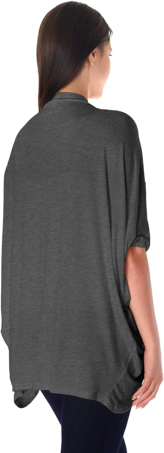 DFF Shop Women's Batwing Half Sleeve Open Cardigan (Size: S- 5X)