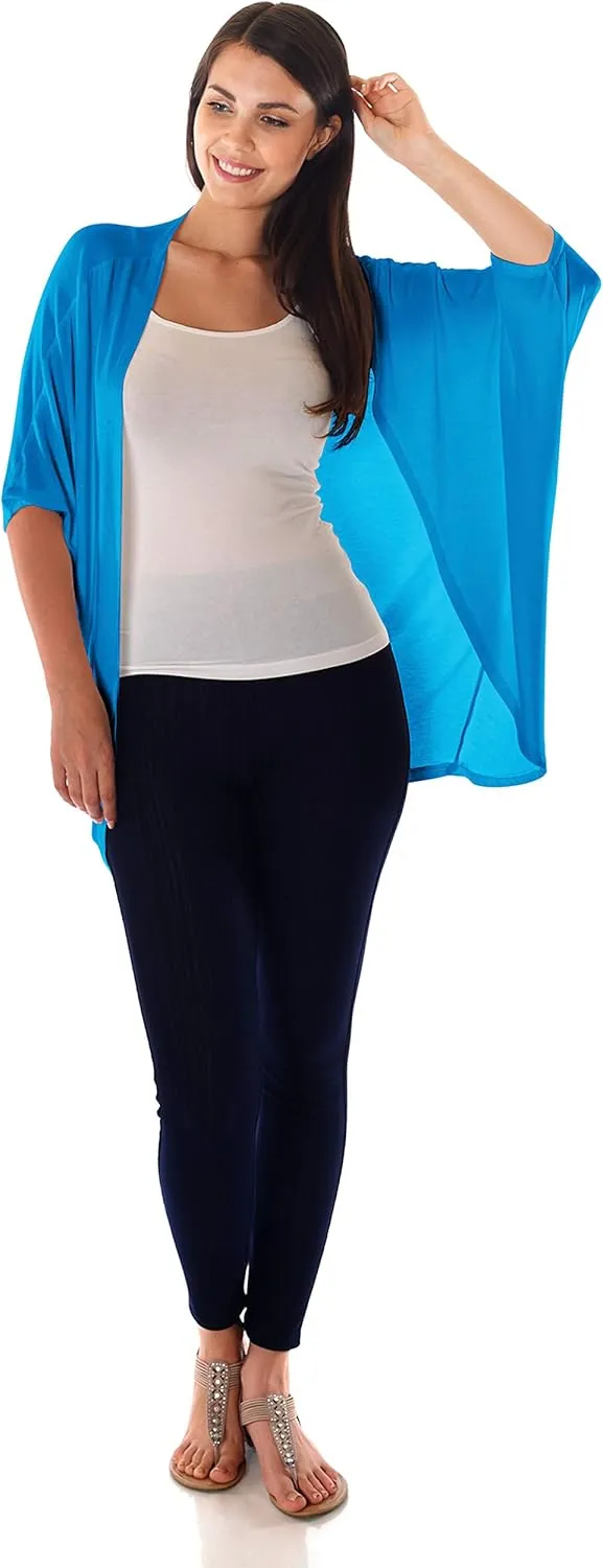 DFF Shop Women's Batwing Half Sleeve Open Cardigan (Size: S- 5X)