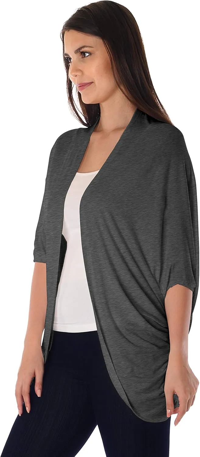 DFF Shop Women's Batwing Half Sleeve Open Cardigan (Size: S- 5X)