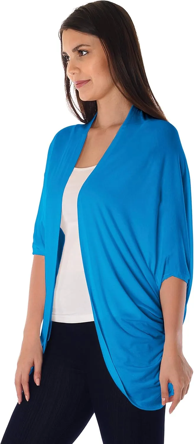 DFF Shop Women's Batwing Half Sleeve Open Cardigan (Size: S- 5X)
