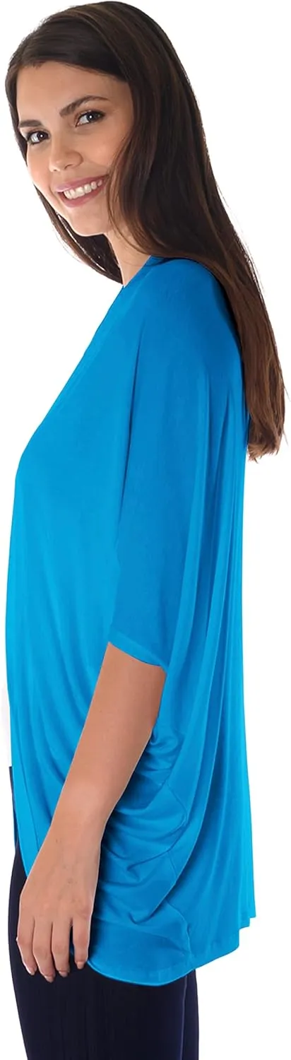 DFF Shop Women's Batwing Half Sleeve Open Cardigan (Size: S- 5X)