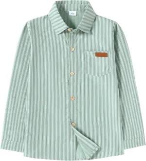 DISAUR Boys Dress Shirts Toddler Boy Button Down Shirt Long Sleeve Removable Bow Tie Button Up Shirt White Formal Graduation