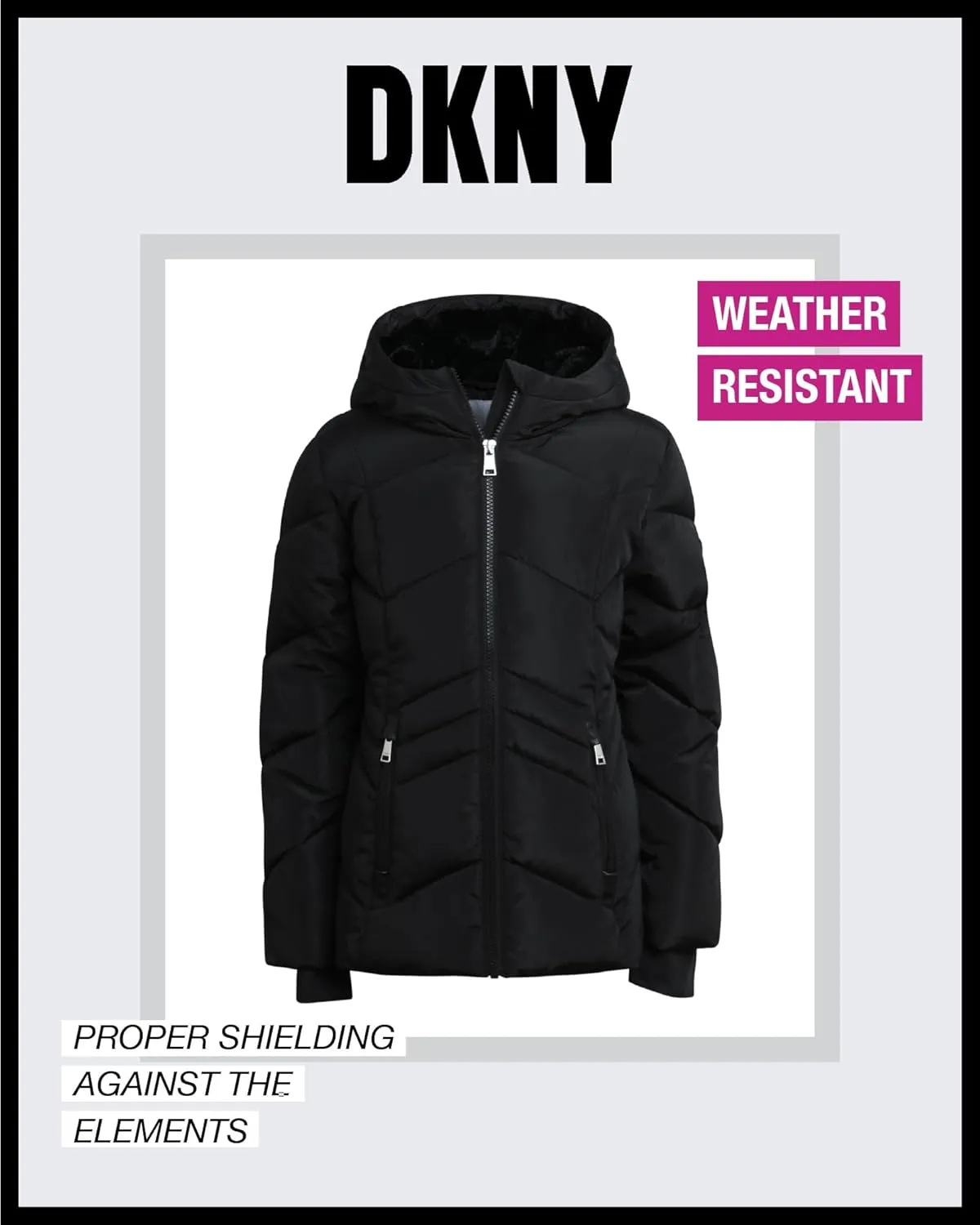 DKNY Girls' Winter Coat - Sherpa Fur Lined Heavyweight Quilted Puffer Parka - Insulated Winter Ski Jacket for Girls (4-16)