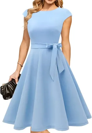 DRESSTELLS Women's Cocktail Dresses, Formal Wedding Guest Church Modest Graduation Party Prom Dress 2025