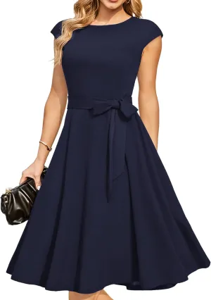 DRESSTELLS Women's Cocktail Dresses, Formal Wedding Guest Church Modest Graduation Party Prom Dress 2025