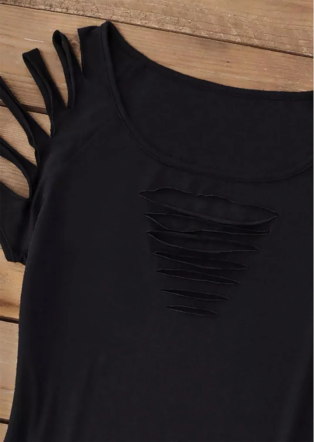 FECAFO Cut Out Hollow Out Ruched Slit Bodycon Dress for Women Sexy Side Slit Drawstring Club Party Short Sleeve Midi Dresses