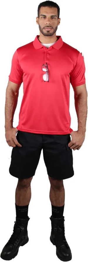 First Class Men's Tactical Performance Polo Shirt, Moisture Wicking, Quick Dry, Lightweight, Short Sleeve Polo Shirt