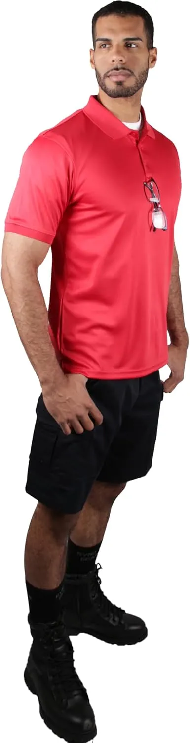 First Class Men's Tactical Performance Polo Shirt, Moisture Wicking, Quick Dry, Lightweight, Short Sleeve Polo Shirt