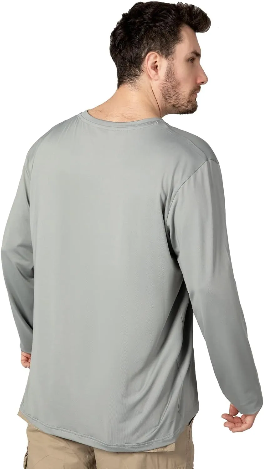 Fishing Shirts for Men Long Sleeve UPF 50  UV Sun Protection Quick Dry Rash Guard Hiking Running Walking Shirt