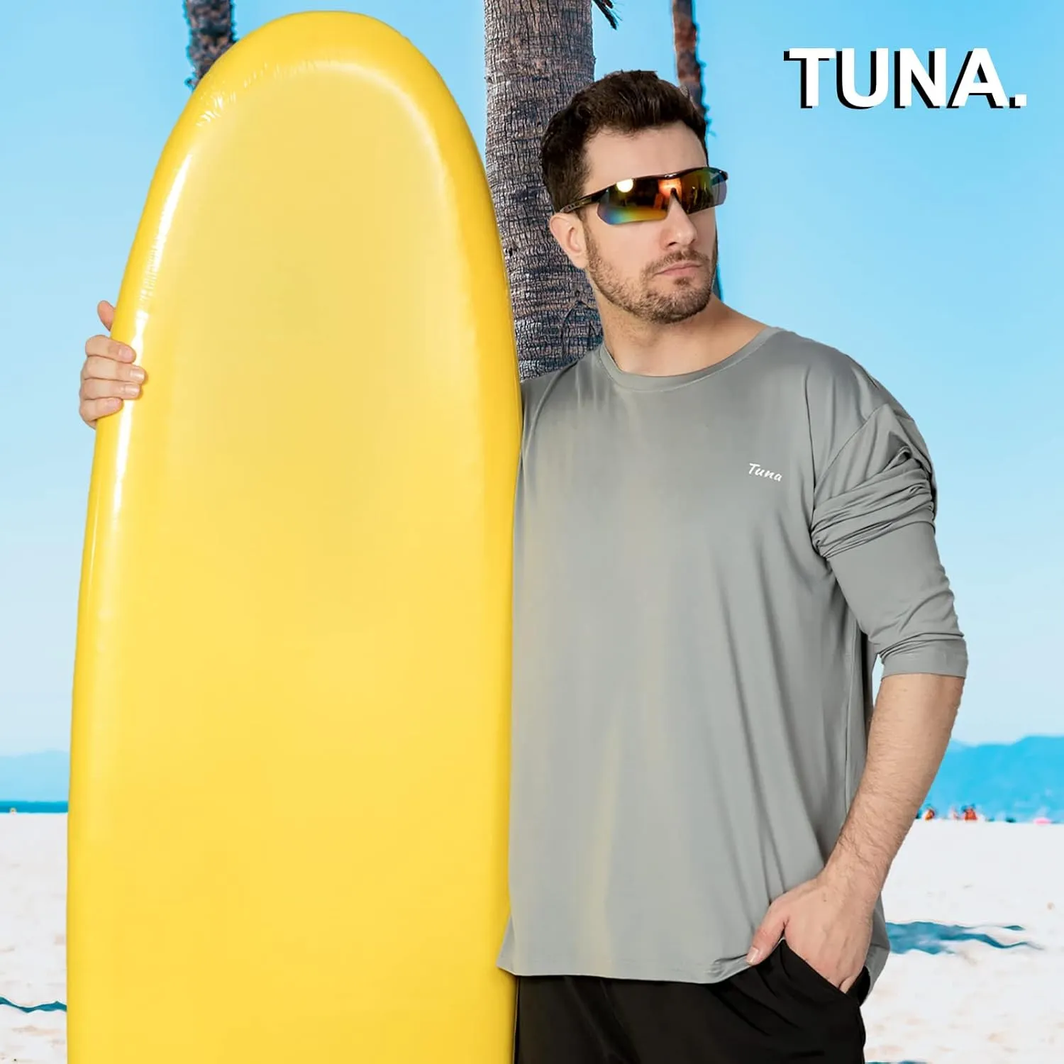 Fishing Shirts for Men Long Sleeve UPF 50  UV Sun Protection Quick Dry Rash Guard Hiking Running Walking Shirt