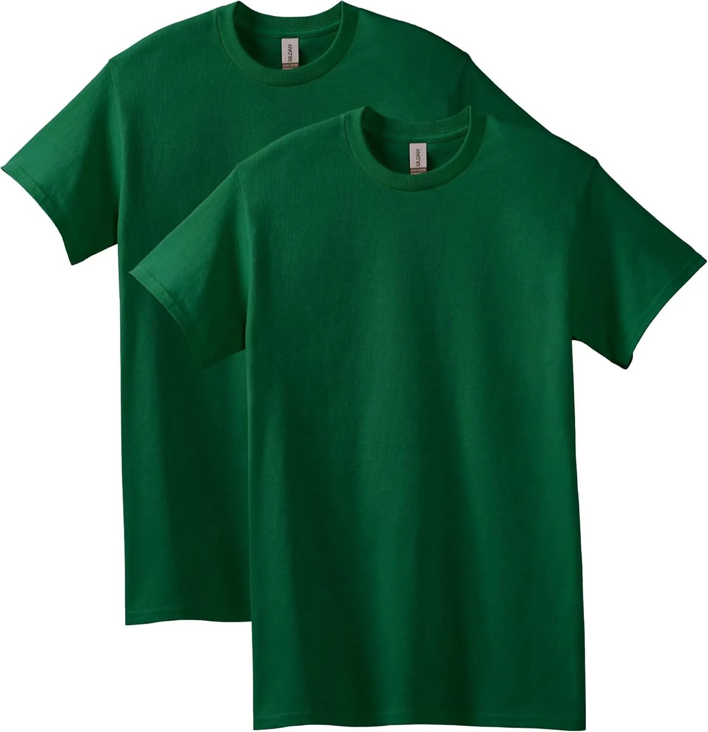 Gildan mens Heavy Cotton T-shirt, Style G5000, 2-pack Shirt, Forest Green, XX-Large US