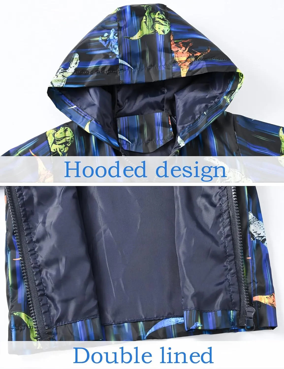 Happy Cherry Toddler Baby Casual Cartoon Prints Windbreaker Hoodie Coat Lightweight Casual Jacket 1-5T
