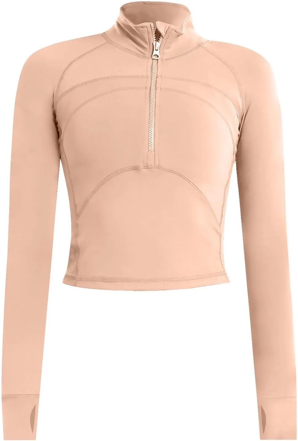 HGps8w Workout Shirts for Women Quick Dry Long Sleeve Crop Tops Slim Fit Running Athletic Sports T Shirt with Thumb Hole