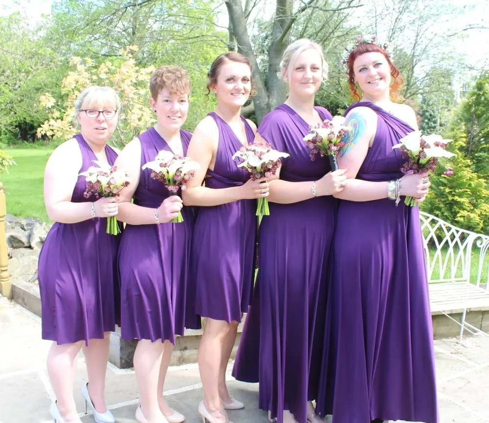 Infinity Dresses for Bridesmaid - High Low Multi-Way Dress - Ruffles Spandex Convertible Dresses - SDD167