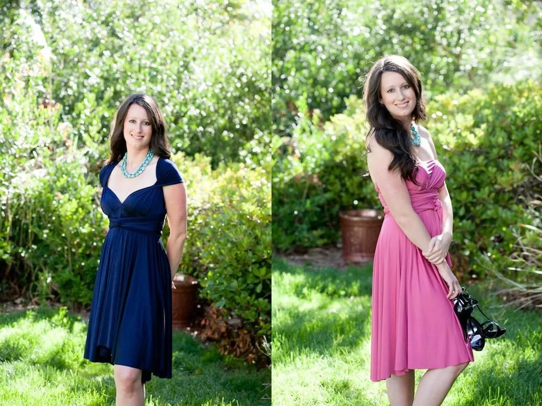 Infinity Dresses for Bridesmaid - High Low Multi-Way Dress - Ruffles Spandex Convertible Dresses - SDD167