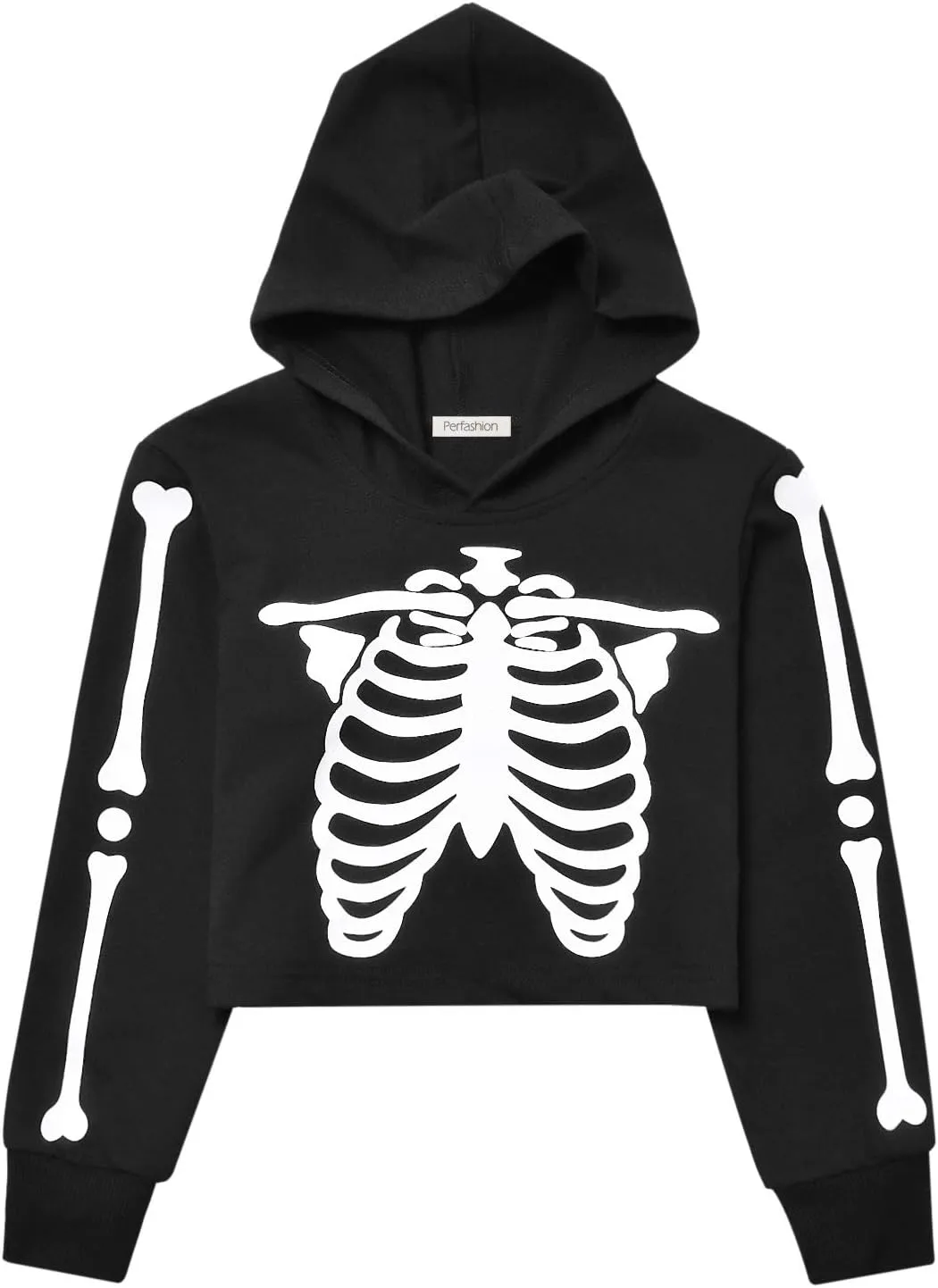Kids Girls Leather Plaid Long Sleeve Crop Top Hoddie Cropped Sweatershirts