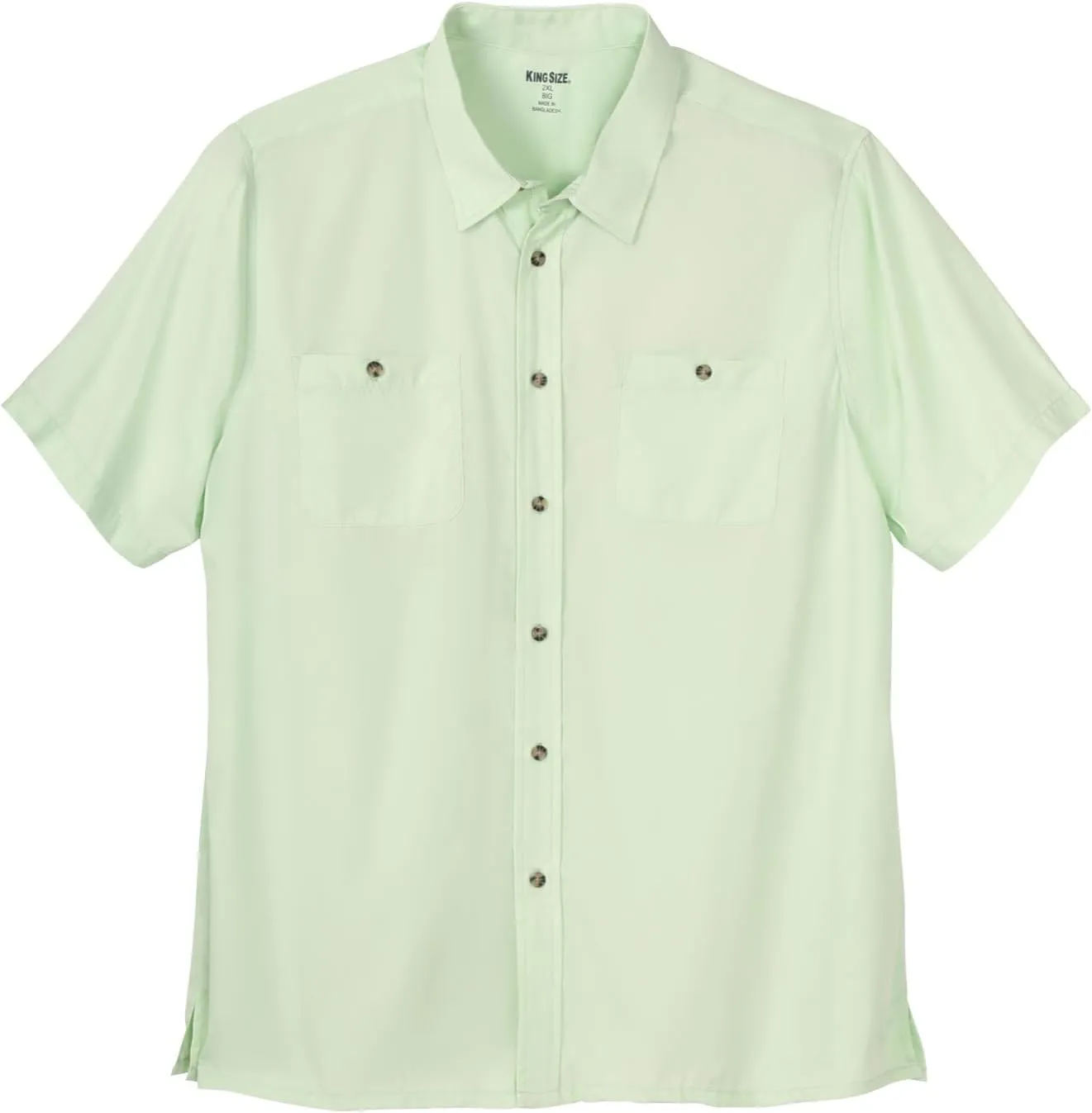 KingSize Men's Big & Tall Short-Sleeve Pocket Sport Shirt