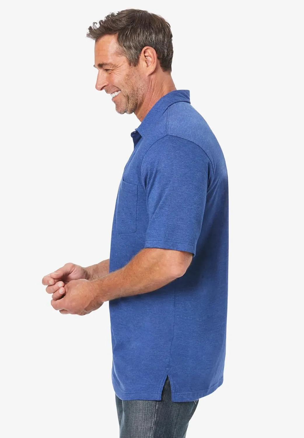 KingSize Men's Big & Tall Shrink-Less Lightweight Polo