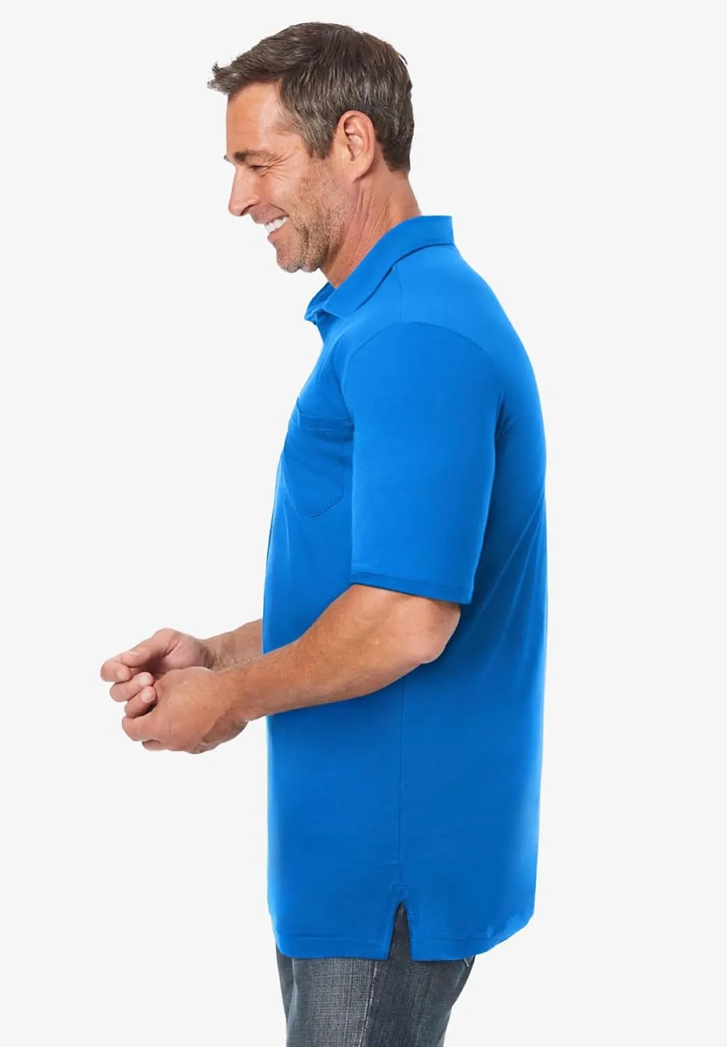 KingSize Men's Big & Tall Shrink-Less Lightweight Polo