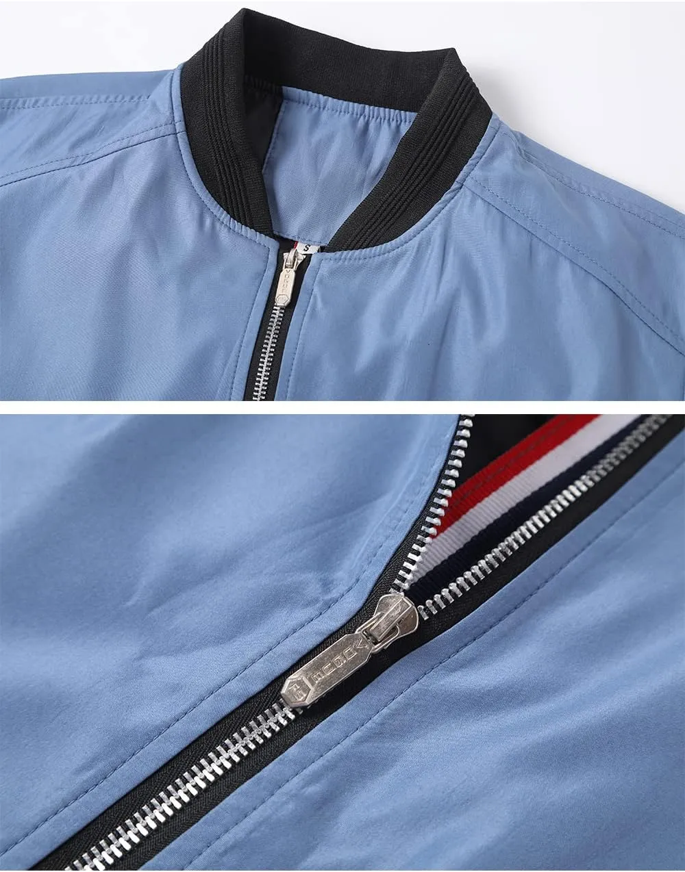 Lavnis Men's Flight Bomber Jacket Lightweight Softshell Coat Sportwear Zipper Windbreaker