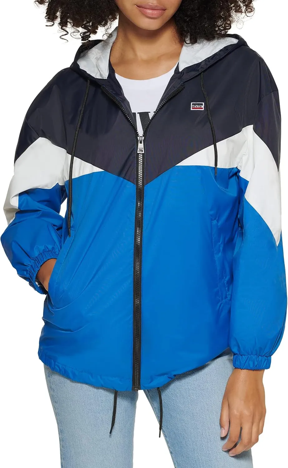 Levi's Women's Nylon Color Block Windbreaker